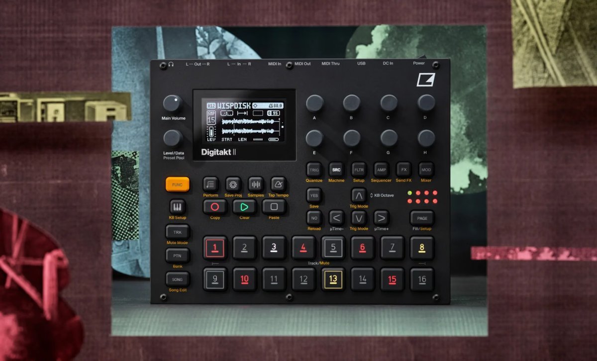 Elektron משיקה את Digitakt II: מכונת תופים וסמפלר סטריאופוני עם 16 ערוצים ומקצבים אוקלידיים